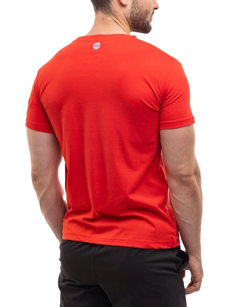 Ozoshi - Camiseta Diseño Logo Repetido para Hombre Rojo - Kiabi