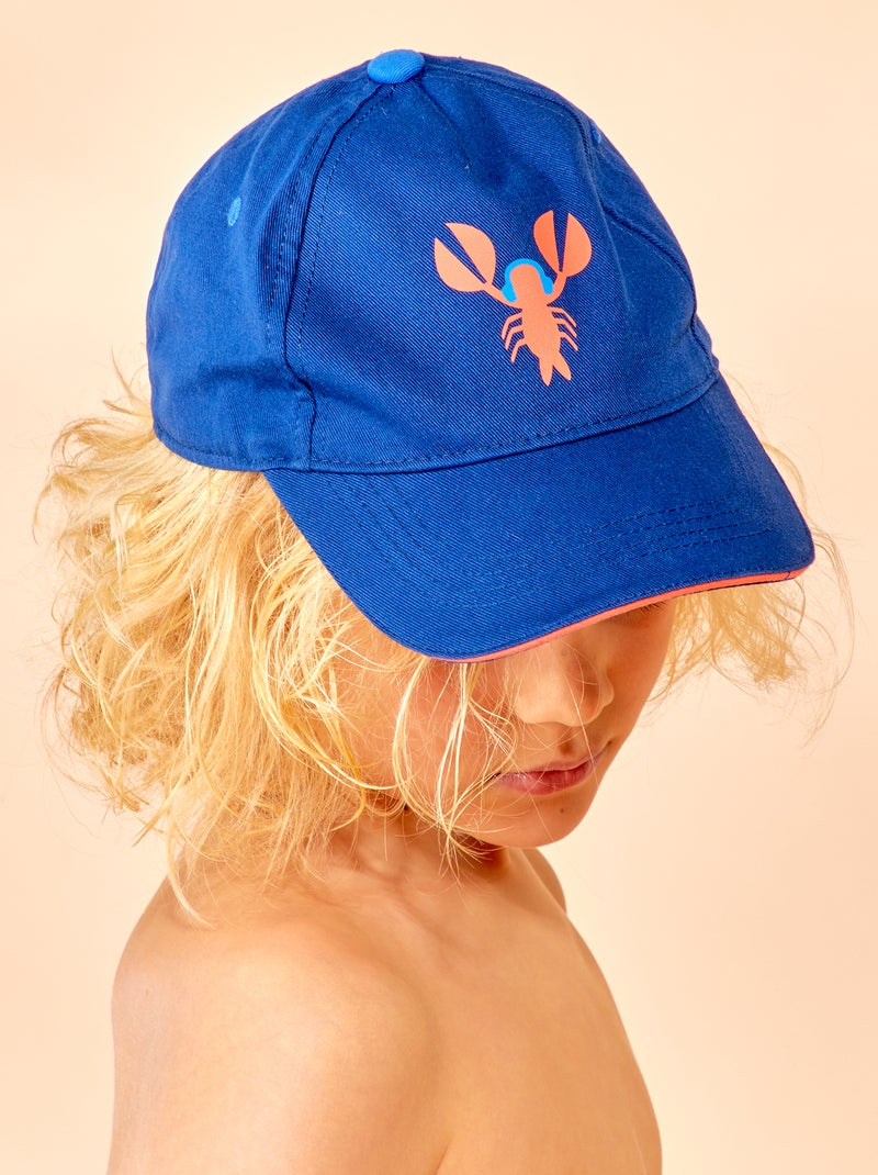 Pack 1 gorro bucket + 1 gorra estampada AZUL - Kiabi