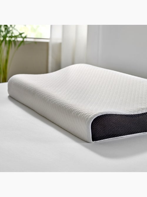 Pack 2 Almohadas de Fibra- Tacto Gel - Dormir de lado - Firmeza Media-Alta - Kiabi