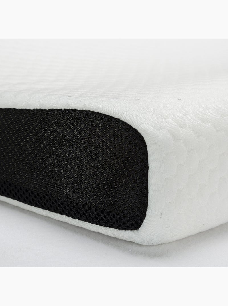 Pack 2 Almohadas de Fibra- Tacto Gel - Dormir de lado - Firmeza Media-Alta Blanco - Kiabi