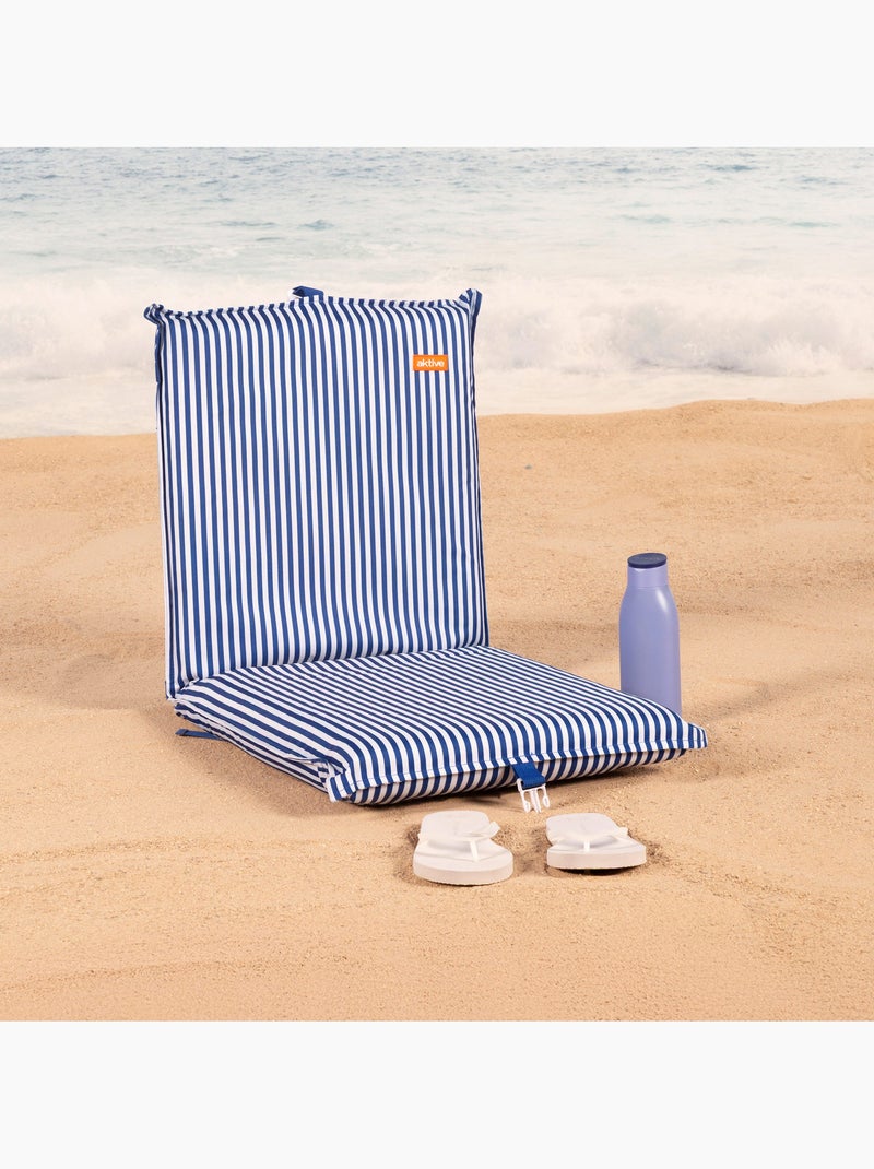 Pack 2 asientos playa bajos multiposición 40x48x56 cm con bolsillo trasero aktive Azul - Kiabi