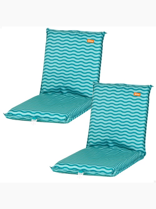 Pack 2 asientos playa bajos multiposición 40x48x56 cm con bolsillo trasero aktive - Kiabi