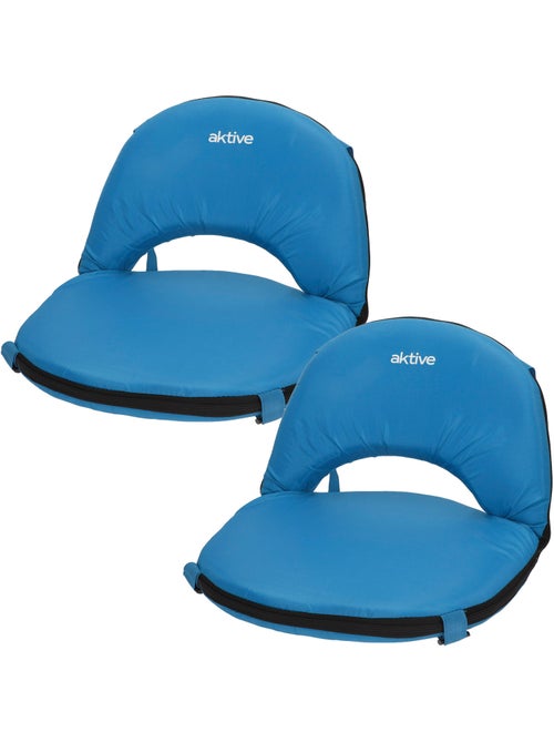 Pack 2 asientos plegables 64x24x5,5 cm con respaldo ajustable aktive - Kiabi