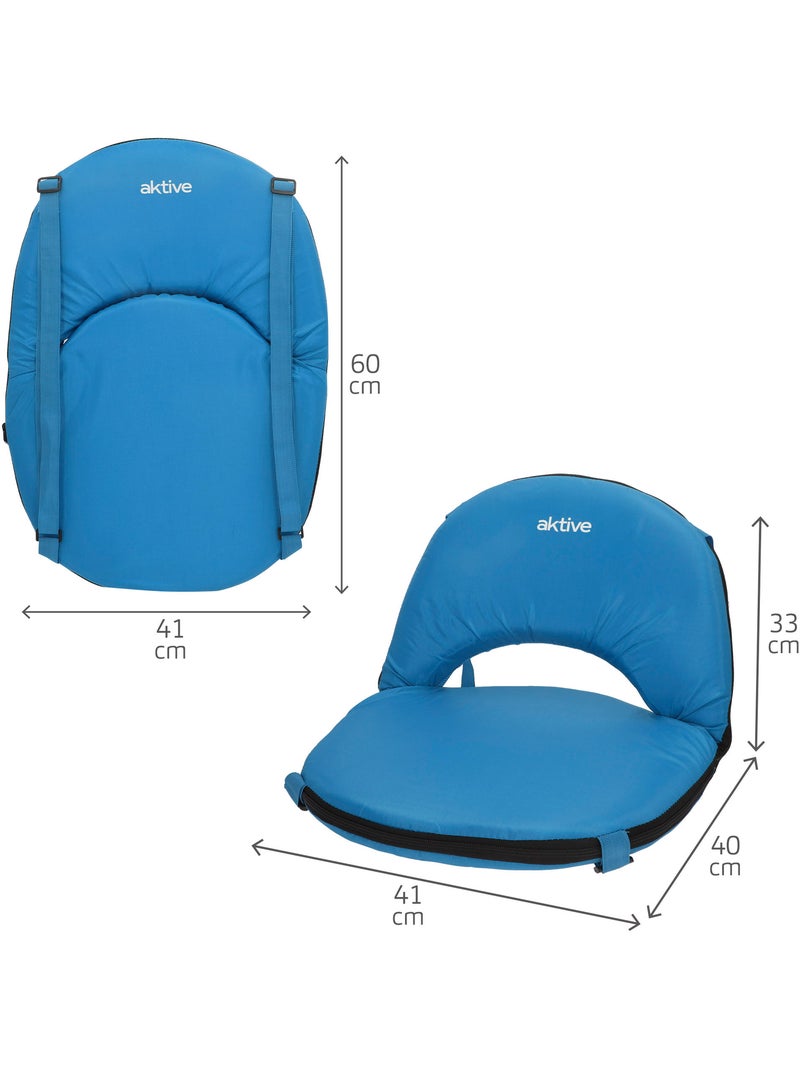 Pack 2 asientos plegables 64x24x5,5 cm con respaldo ajustable aktive Azul - Kiabi