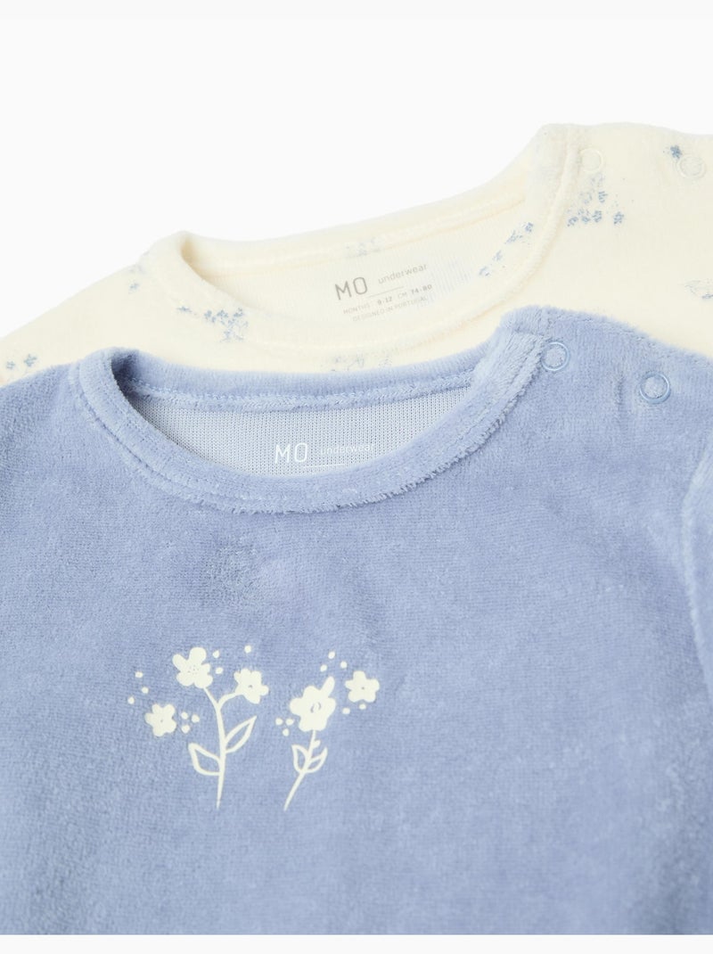 Pack 2 Babygrow Velvet, MO Fashion Azul - Kiabi