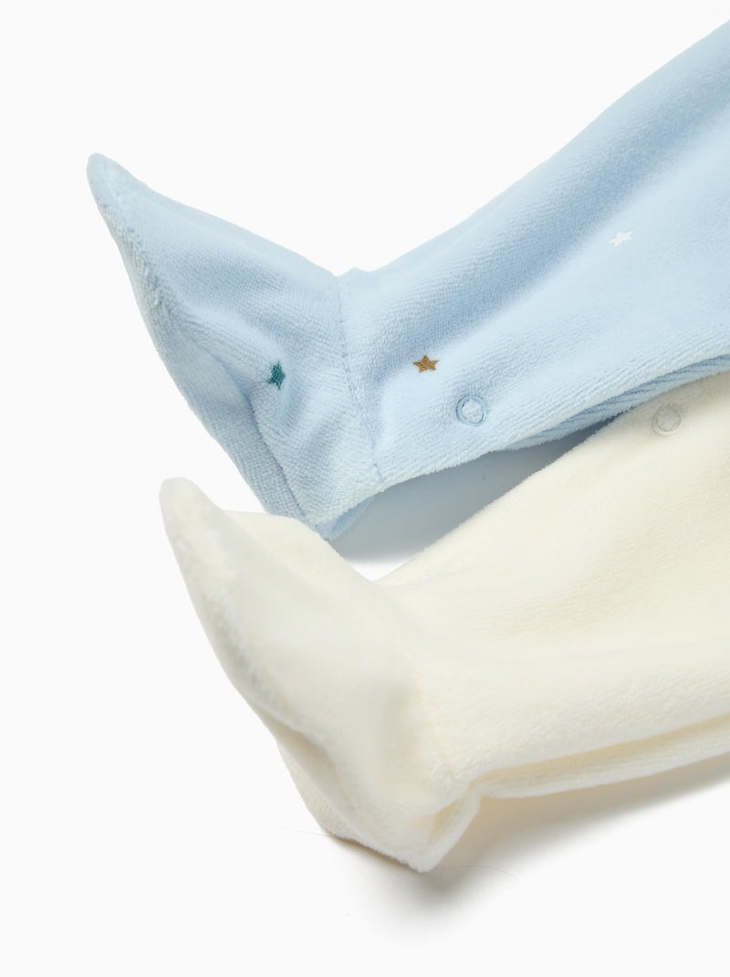 Pack 2 Babygrow Velvet, MO Fashion Blanco - Kiabi