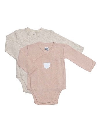 Pack 2 bodies apertura delantera para bebé