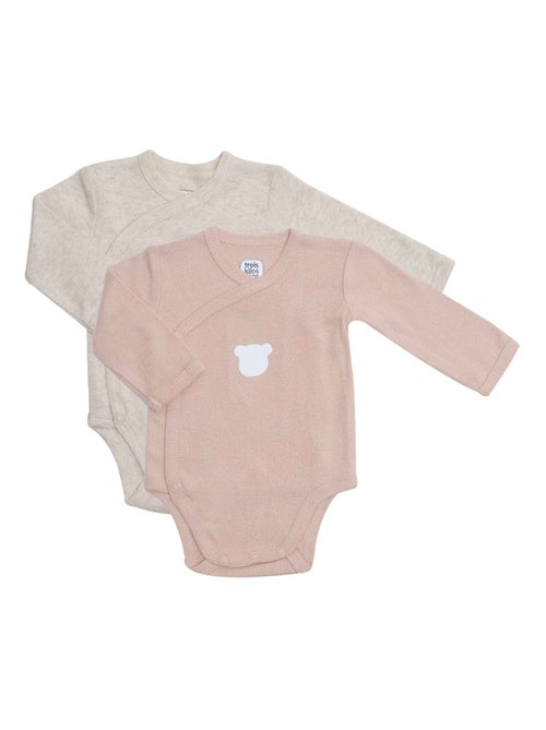 Pack 2 bodies apertura delantera para bebé - Kiabi
