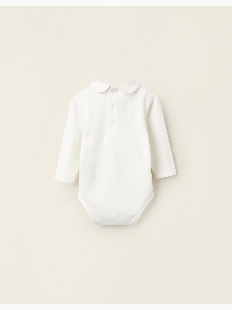 Pack 2 bodies con cuello babero Blanco - Kiabi