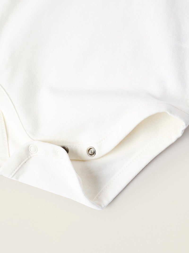 Pack 2 bodies con cuello babero Blanco - Kiabi