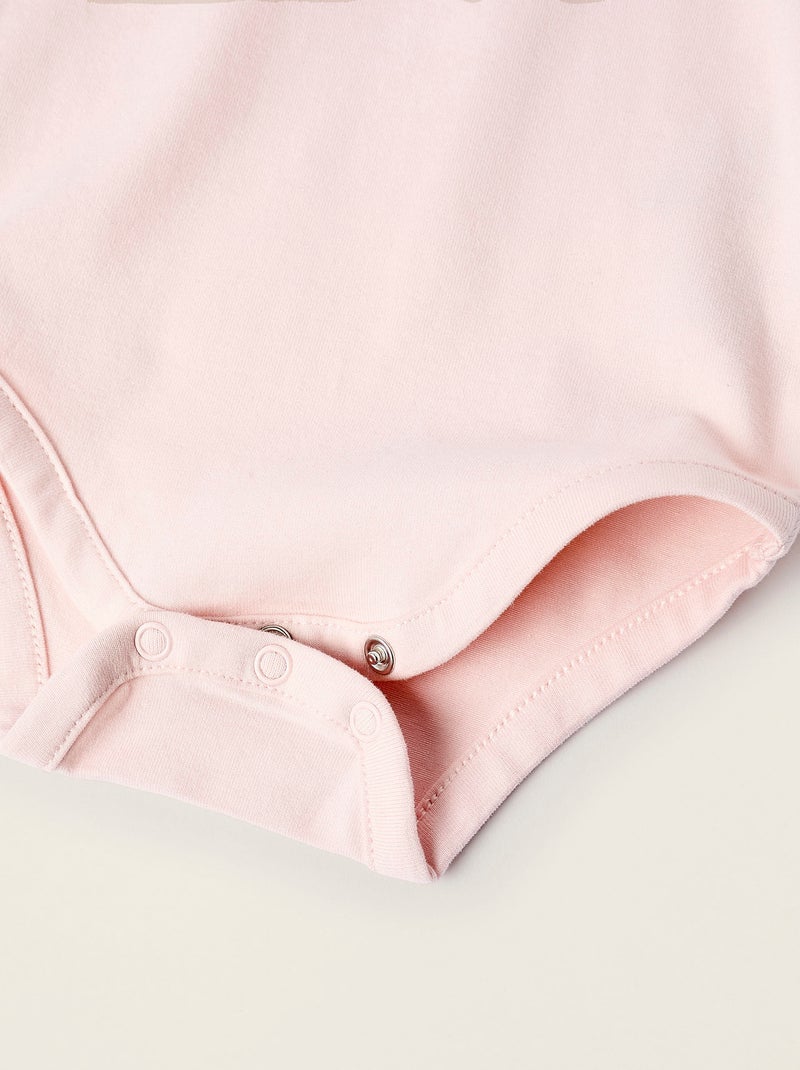 Pack 2 bodies con cuello babero Rosa claro - Kiabi