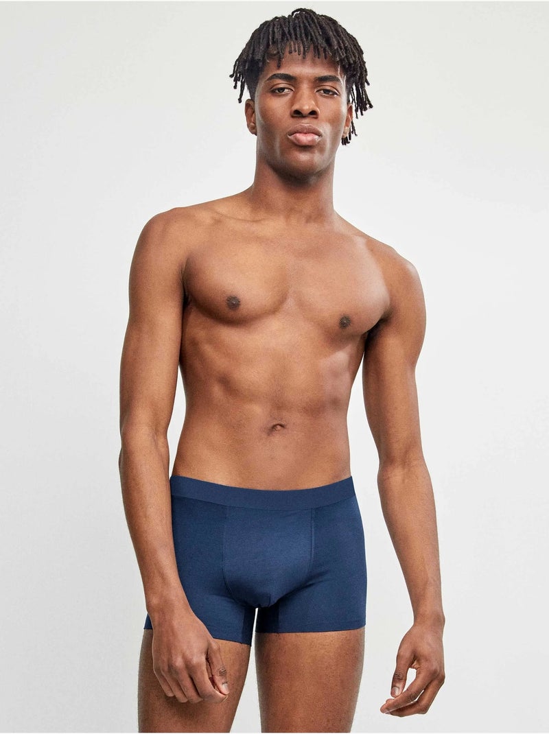 Pack 2 boxer hombre lisos, bajos sin costuras, de modal Multicolor - Kiabi