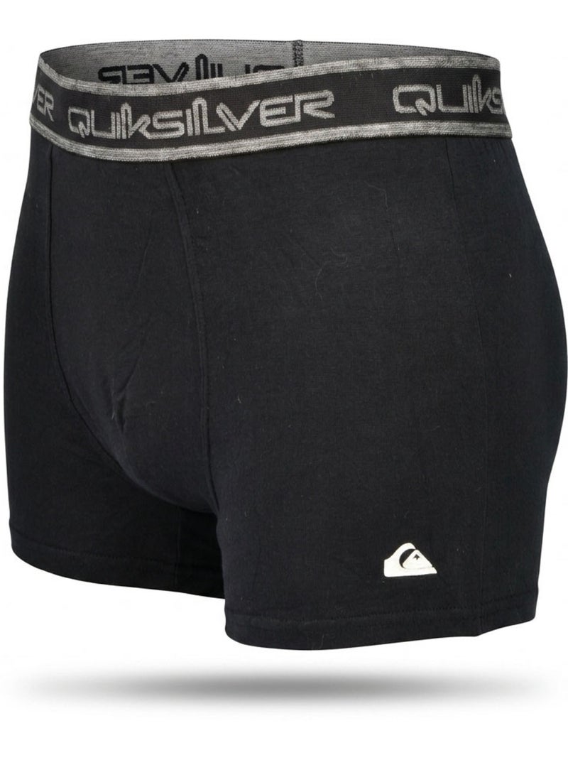 Pack 2 Boxers Hombre Confort Algodón Stretch QUIKSILVER Negro Gris - Kiabi
