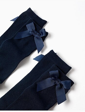 Pack 2 calcetines altos con lazo