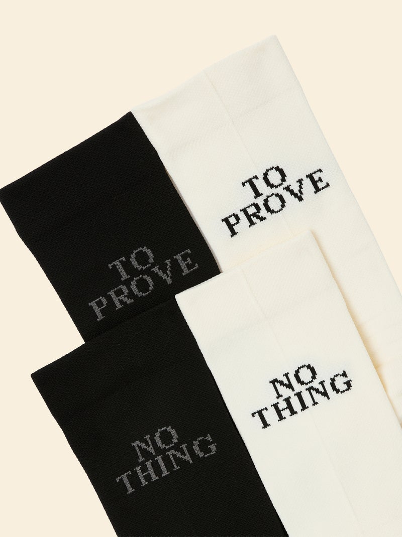 Pack 2 calcetines con inscripción - (ekstract) Negro - Kiabi