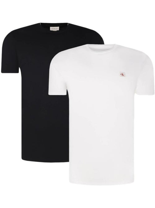 Pack 2 Camisetas Calvin Klein Hombre con Etiqueta Tejida - Kiabi