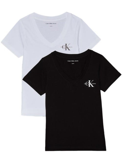 Pack 2 Camisetas Calvin Klein Jeans Mujer - Kiabi Pack 2 Camisetas Calvin Klein Jeans Mujer - Kiabi