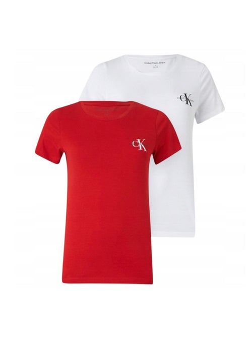 Pack 2 Camisetas Calvin Klein Jeans para Mujer - Kiabi Pack 2 Camisetas Calvin Klein Jeans para Mujer - Kiabi