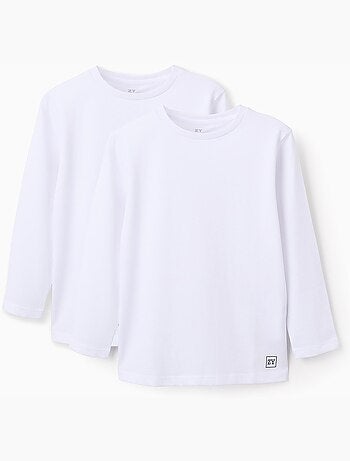 Pack 2 camisetas de manga larga lisas