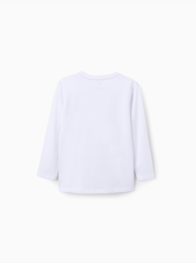 Pack 2 camisetas de manga larga lisas Blanco - Kiabi