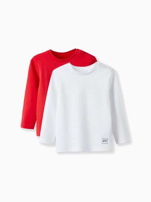 Pack 2 camisetas de manga larga - Kiabi