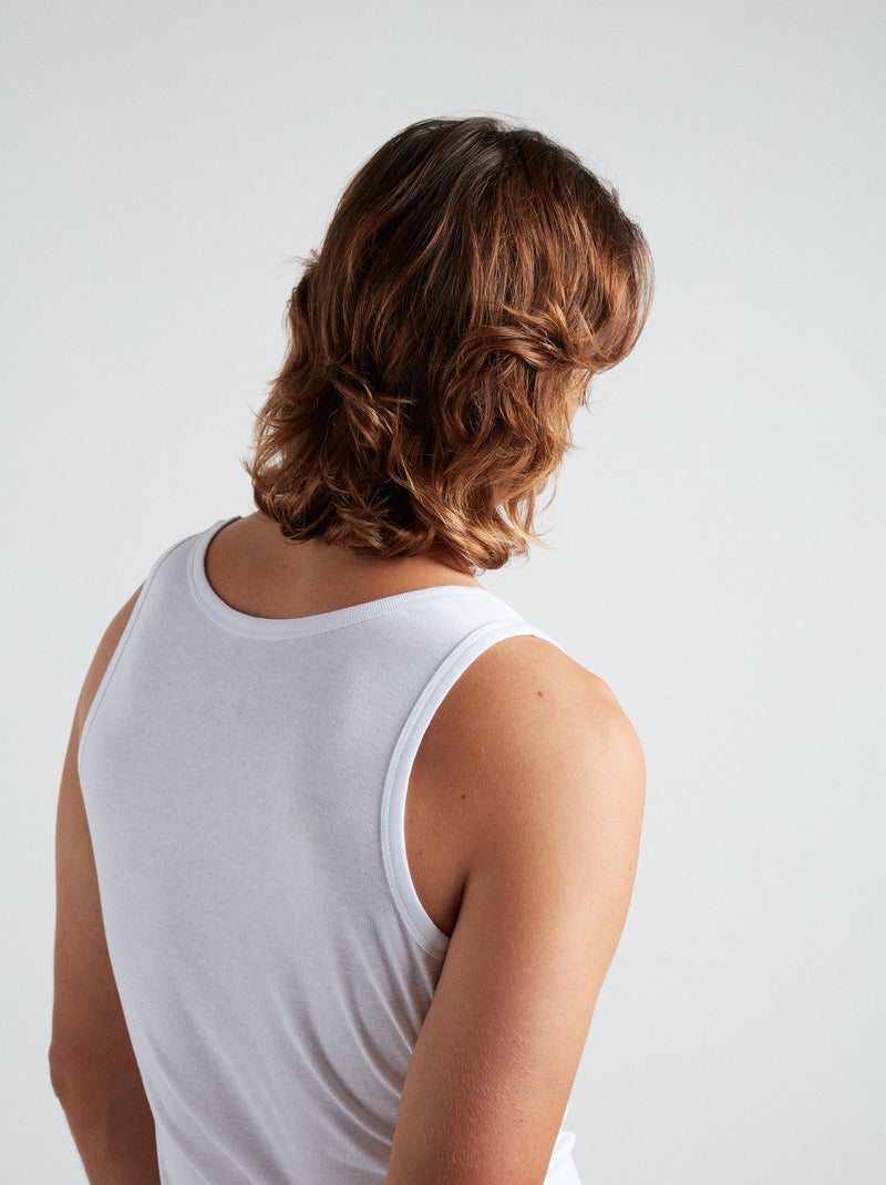 Pack 2 camisetas interiores sin mangas, MO Fashion Blanco - Kiabi