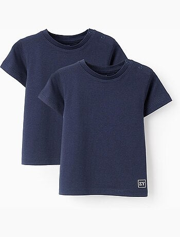 Pack 2 camisetas lisas en algodón