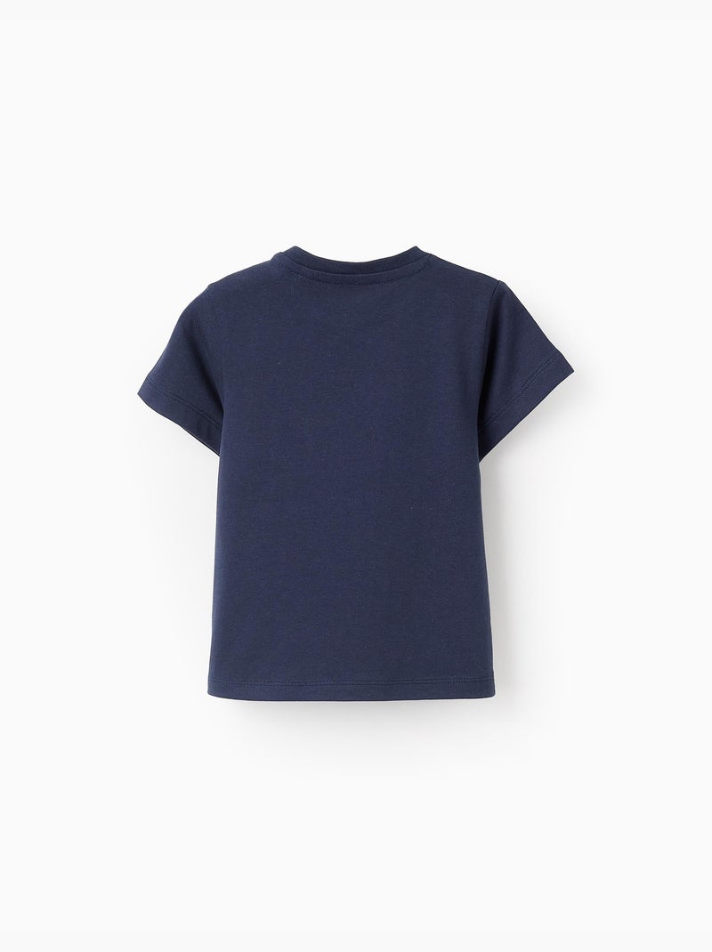 Pack 2 camisetas lisas en algodón Azul oscuro - Kiabi
