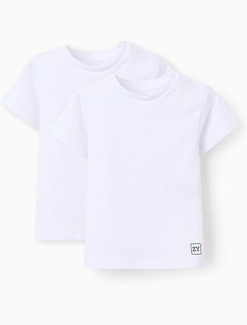 Pack 2 camisetas lisas en algodón