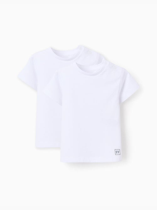 Pack 2 camisetas lisas en algodón - Kiabi