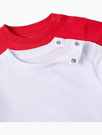 Pack 2 camisetas lisas en algodón