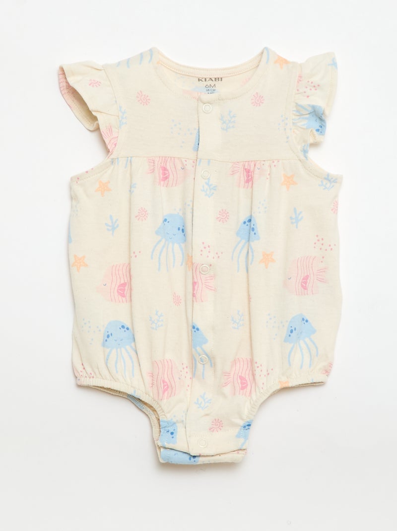 Pack 2 dors bien ligeros con sisas con volantes Beige - Kiabi
