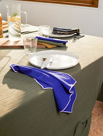 Pack 2 en 1 de 2 manteles individuales lisos / Servilletas (32 x 40 cm) - Kiabi Home