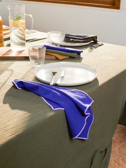 Pack 2 en 1 de 2 manteles individuales lisos / Servilletas  (32 x 40 cm) - Kiabi Home - Kiabi