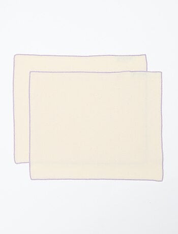 Pack de 2 manteles individuales/servilletas lisos 2 en 1 (32x40 cm) - Kiabi Home