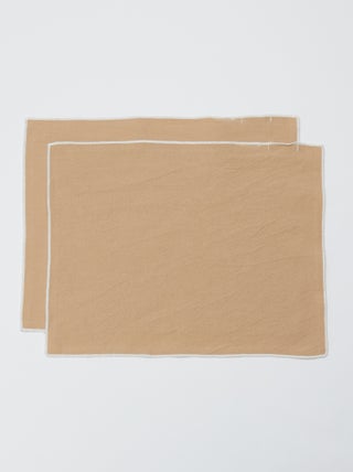 Pack 2 en 1 de 2 manteles individuales lisos / Servilletas  (32 x 40 cm) - Kiabi Home