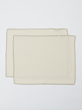 Pack 2 en 1 de 2 manteles individuales lisos / Servilletas  (32 x 40 cm) - Kiabi Home