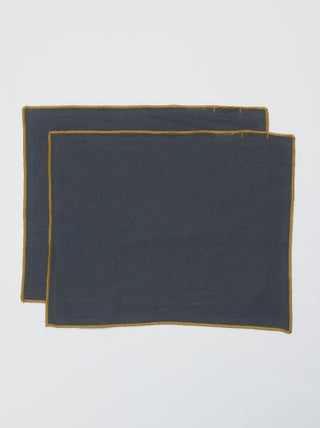 Pack 2 en 1 de 2 manteles individuales lisos / Servilletas  (32 x 40 cm) - Kiabi Home