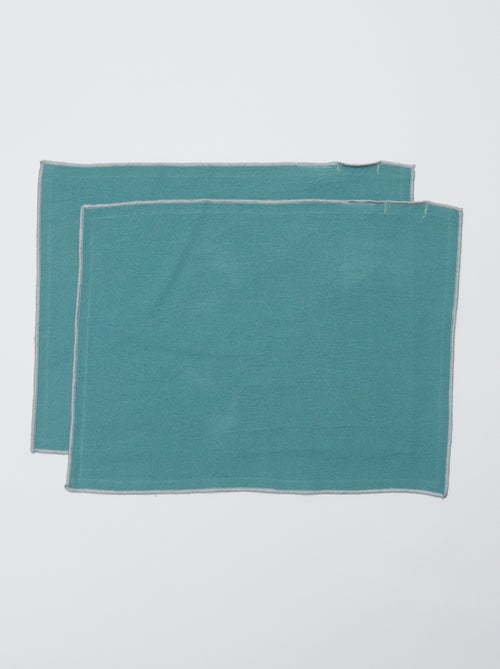 Pack 2 en 1 de 2 manteles individuales lisos / Servilletas  (32 x 40 cm) - Kiabi Home - Kiabi