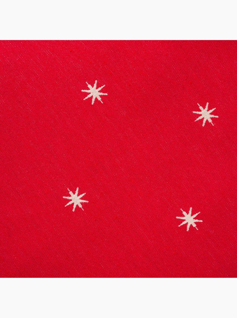 Pack 2 funda de cojín navidad estrellas tejido, hilo dorado, algodón - gamusi Rojo - Kiabi