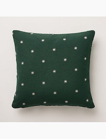 Pack 2 funda de cojín navidad estrellas tejido, hilo dorado, algodón - gamusi