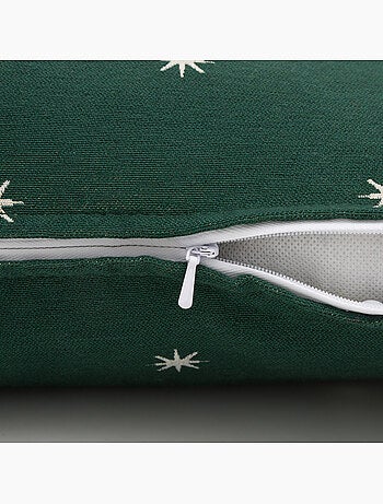 Pack 2 funda de cojín navidad estrellas tejido, hilo dorado, algodón - gamusi