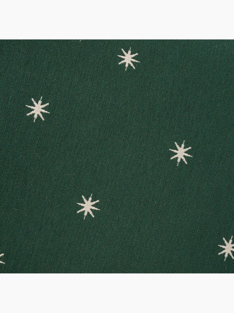 Pack 2 funda de cojín navidad estrellas tejido, hilo dorado, algodón - gamusi Verde - Kiabi