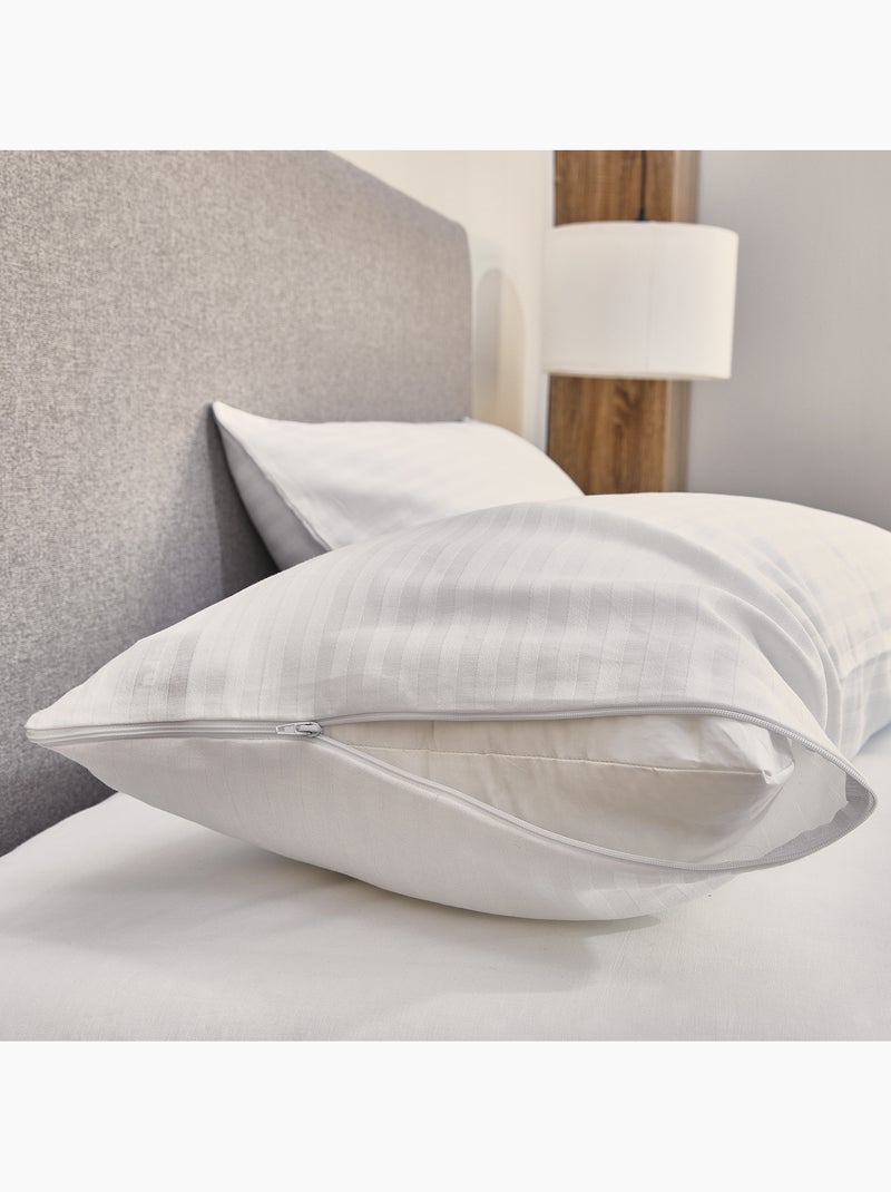 Pack 2 Fundas de almohada -100% algodón - Transpirable Blanco - Kiabi