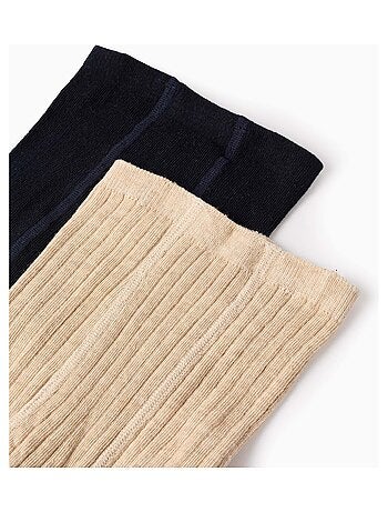 Pack 2 leotardos canalé/con lazo