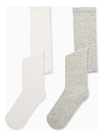 Pack 2 leotardos liso/canelado