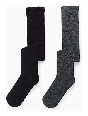 Pack 2 leotardos liso/rombos