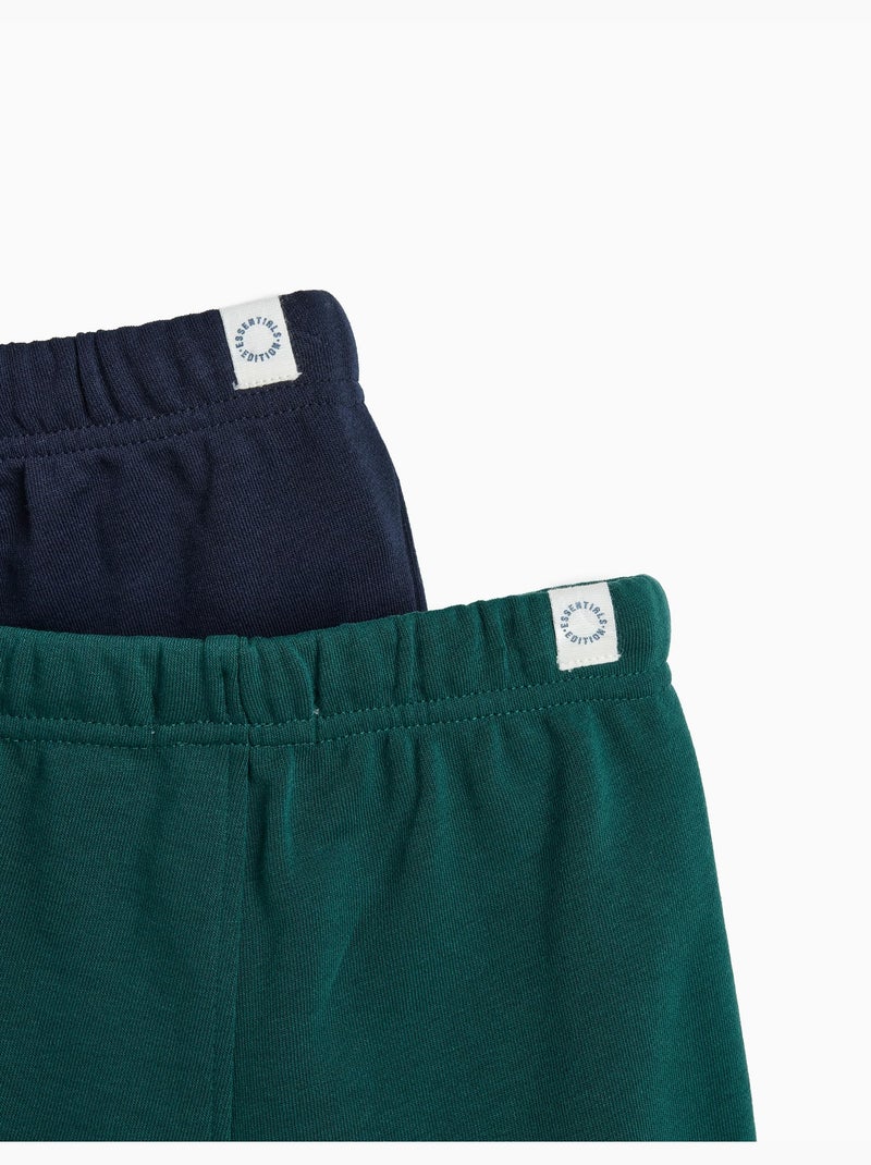 Pack 2 pantalones jogger de felpa, MO Fashion Verde - Kiabi