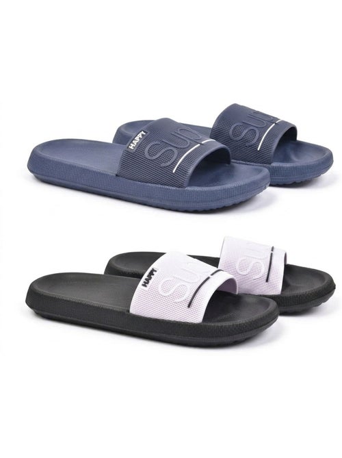 Pack 2 Pares Chanclas Adulto EVA Microperforada OZABI - Kiabi Pack 2 Pares Chanclas Adulto EVA Microperforada OZABI - Kiabi