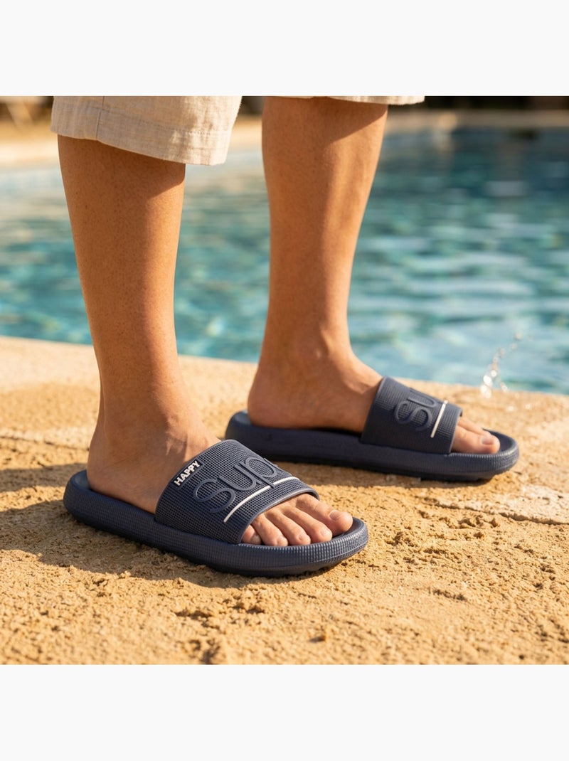 Pack 2 Pares Chanclas Adulto EVA Microperforada OZABI Azul marino - Kiabi